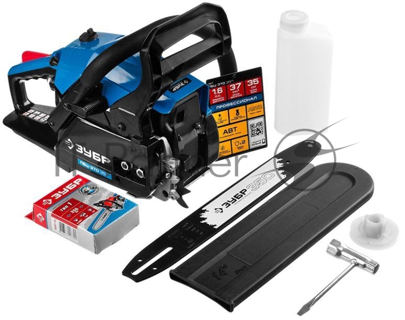 Бензопила ЗУБР ПБЦ-370 35П 1.2кВт 37см3 12500об/мин шина35см праймер