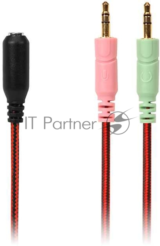 Наушники SVEN AP-G988MV черно-красный {с полноразмерными наушниками закрытого типа, встроенный регулятор громкости, подключение: 2 x mini jack 3.5 mm, частота воспроизведения 20-20000 Гц}