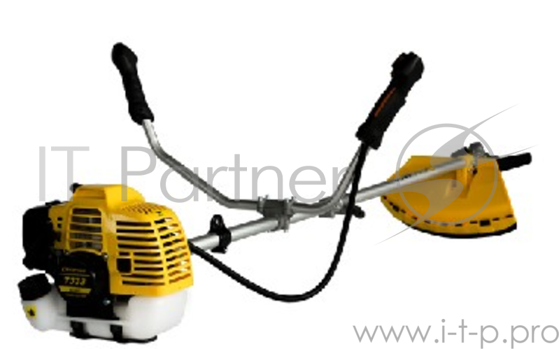 газонокосилка CHAMPION Т333 разъемн. вал(Мощность 0.9/1.23 кВт/л.с., объем двигателя 32,6 см3, вес 7.2кг, бак 0,85л, используемая леска 1,6-3.0мм, рукоятка U-образная, прямая/разъемная штанга, ширина среза (леска/фреза) 400/255, длина штанги 1343 мм.