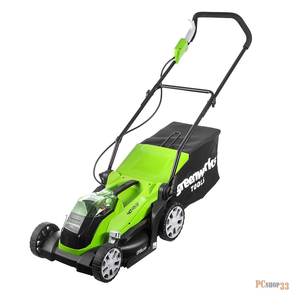 Газонокосилка аккум.GREENWORKS 2501907UA 40В 35см (в компл. 1 аккум 40В 2 А/ч + ЗУ)