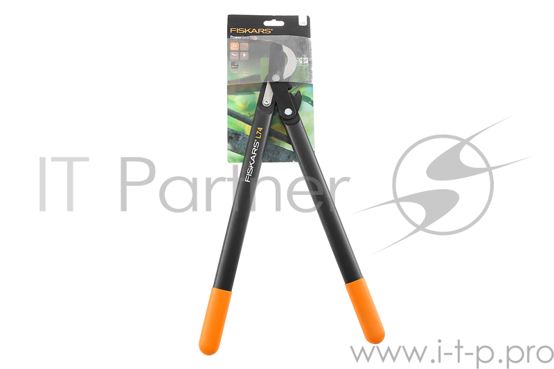 Сучкорез плоскостной Fiskars PowerGear L74 средний черный/оранжевый (112290)