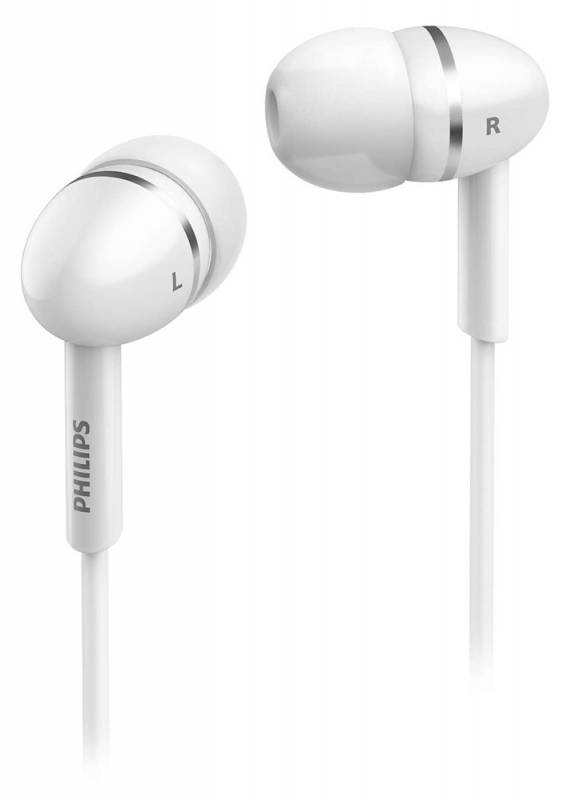 Наушники Philips SHE1450WT/51 внутриканальные 10-22000Гц 1,2м 3.5мм 103дБ сменные амбушюры белые SHE1450WT/51