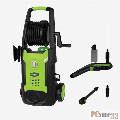 Мойка высокого давления GREENWORKS 5100307 1800Вт 220В 130Бар 420л/ч кабель 5м