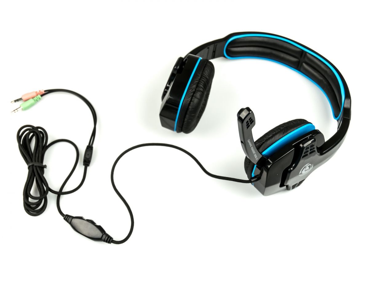 Наушники Гарнитура HGK-15 Dialog компьютерная, игровая {с регулятором громкости} черно-синяя