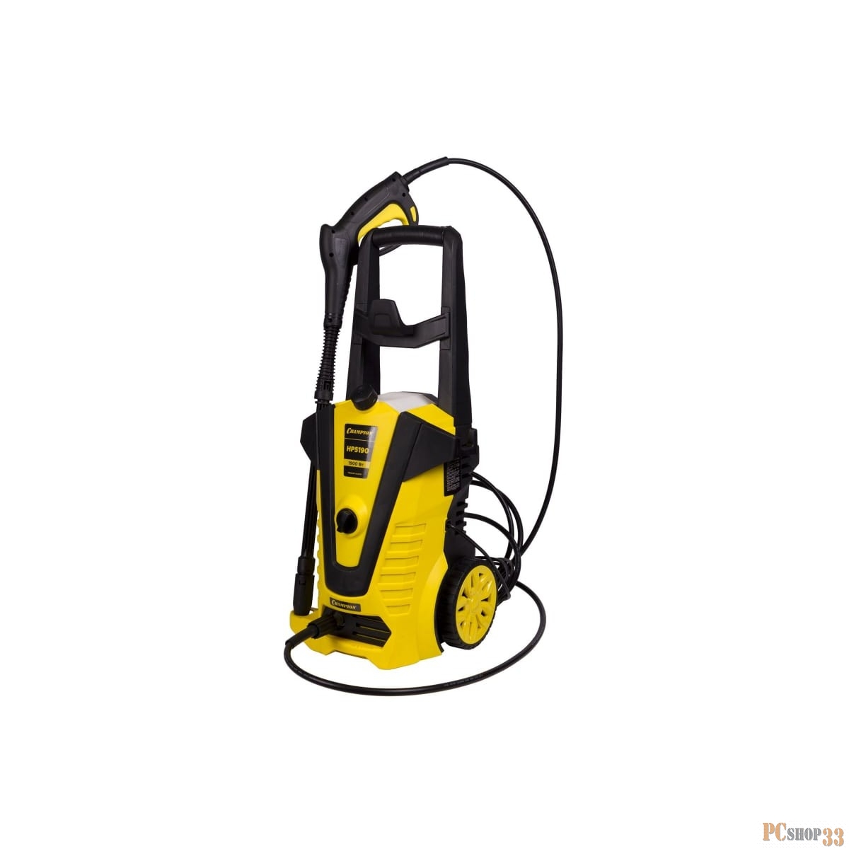 Мойка высокого давления CHAMPION HP5190 синхронный двиг. Мощность двигателя 1900 Вт, Вес 8,8 кг, Напряжение сети 230/50 В, Гц, Тип двигателя синхронный, Номинальное давление 110 Бар, Расход воды 7 л/мин, Режим самовсасывания, Емкость для моющего сред