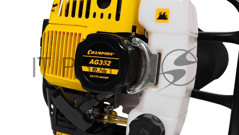 Мотобур CHAMPION AG352 1.4кВт/1.9лс 51.7см3 9.6кг 2800 - 3000об/мин 250 мм