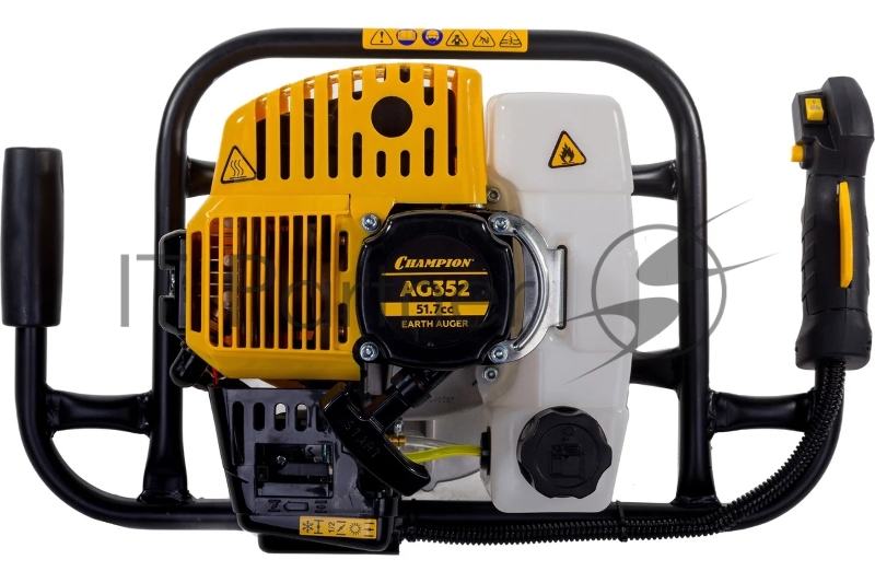 Мотобур CHAMPION AG352 1.4кВт/1.9лс 51.7см3 9.6кг 2800 - 3000об/мин 250 мм