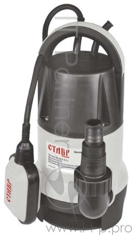Насос СТАВР НПД-810 насос(220±10%/50 В/Гц, 810Вт, производительность 192л/мин, напор 8м, давление 0.8 атм, глубина погружения 8м, размер пропускаемых частиц 35мм, диаметр вых. патрубка, 1(25)/1,25 (32)
