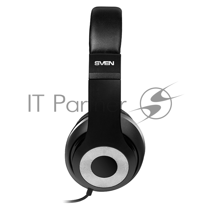 Наушники SVEN AP-930M черный-серебро {Разъем 3,5 мм, Поддержка функций управления плеером, Поддержка функции hands-free, Микрофон на кабеле, Улучшенная система передачи звука}