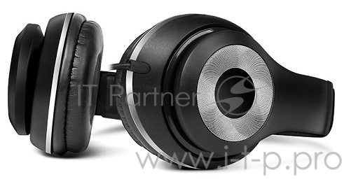 Наушники SVEN AP-930M черный-серебро {Разъем 3,5 мм, Поддержка функций управления плеером, Поддержка функции hands-free, Микрофон на кабеле, Улучшенная система передачи звука}