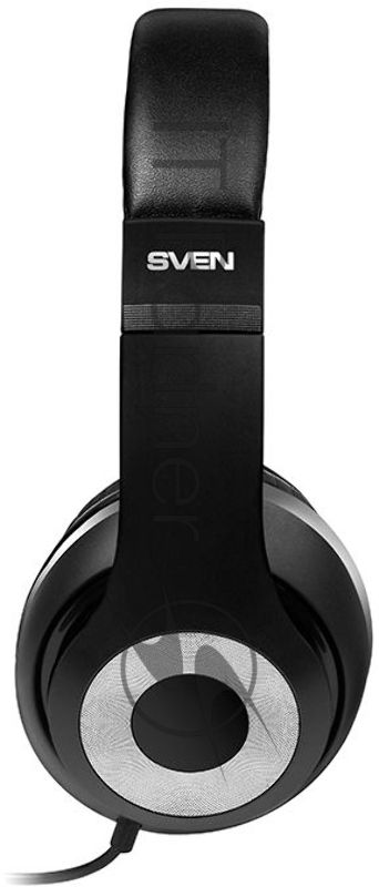 Наушники SVEN AP-930M черный-серебро {Разъем 3,5 мм, Поддержка функций управления плеером, Поддержка функции hands-free, Микрофон на кабеле, Улучшенная система передачи звука}
