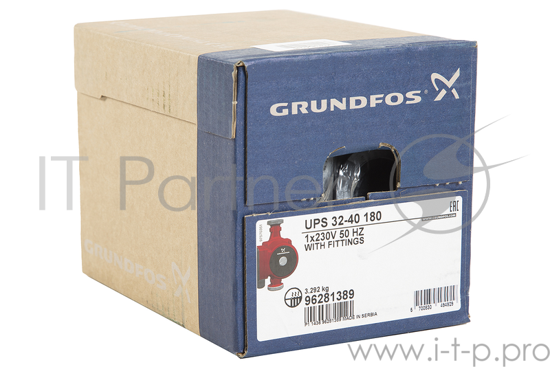 Насос циркуляционный GRUNDFOS UPS 32-40 25-45Вт высота 4м 10бар (96281389)