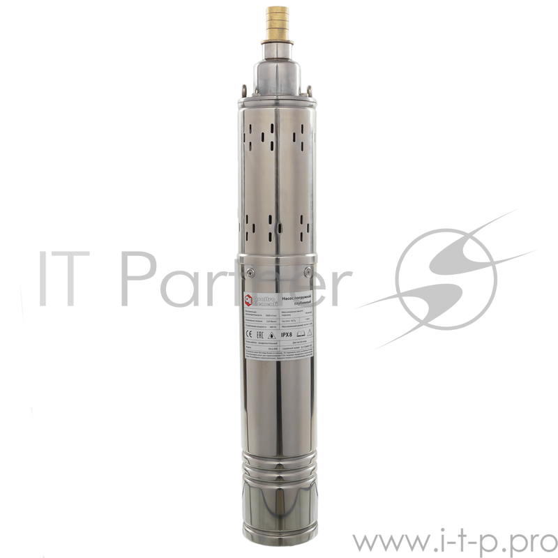 Скважинный насос QUATTRO ELEMENTI ELICA 246-982 600Вт 3600л/ч для чист.воды 50м 9.4кг нерж.корпус