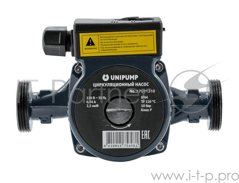 Насос циркуляц. UNIPUMP CP 32-60 180 (отопл.) 93 Вт. Напор 6 м. 53 л/мин. 10 бар. Внеш резьба: 2