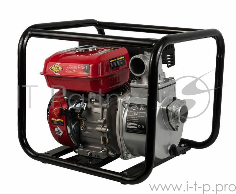 Мотопомпа DDE PN51 вых 50мм 5 лc 25м куб/час т. бак3.6л 24кг