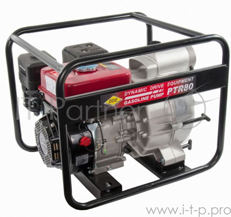Мотопомпа DDE PTR80 7.0лс 1330л/мин высота 26м глубина 8м 3'' для грязной воды