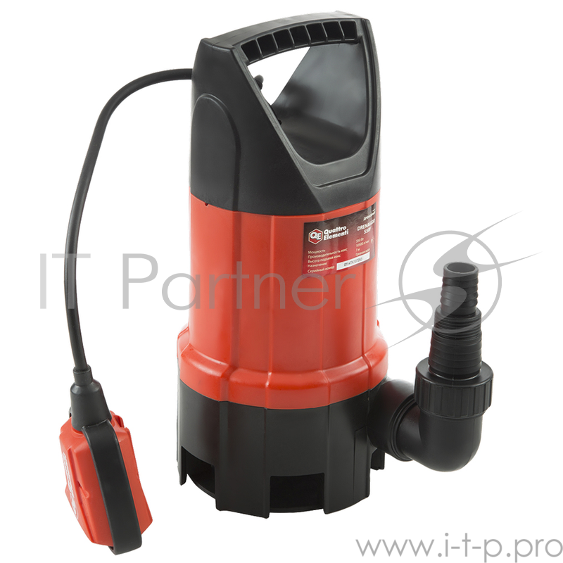 Насос дренажный QUATTRO ELEMENTI DRENAGGIO 550 F 770-711 550Вт 10500л/ч выс.7м част.35мм