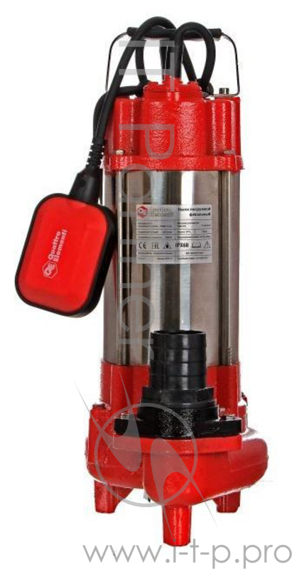 Фекальный насос QUATTRO ELEMENTI 910-164 Sewage 800F Ci 800 Вт, 18000 л/ч, для грязной воды, 14 м