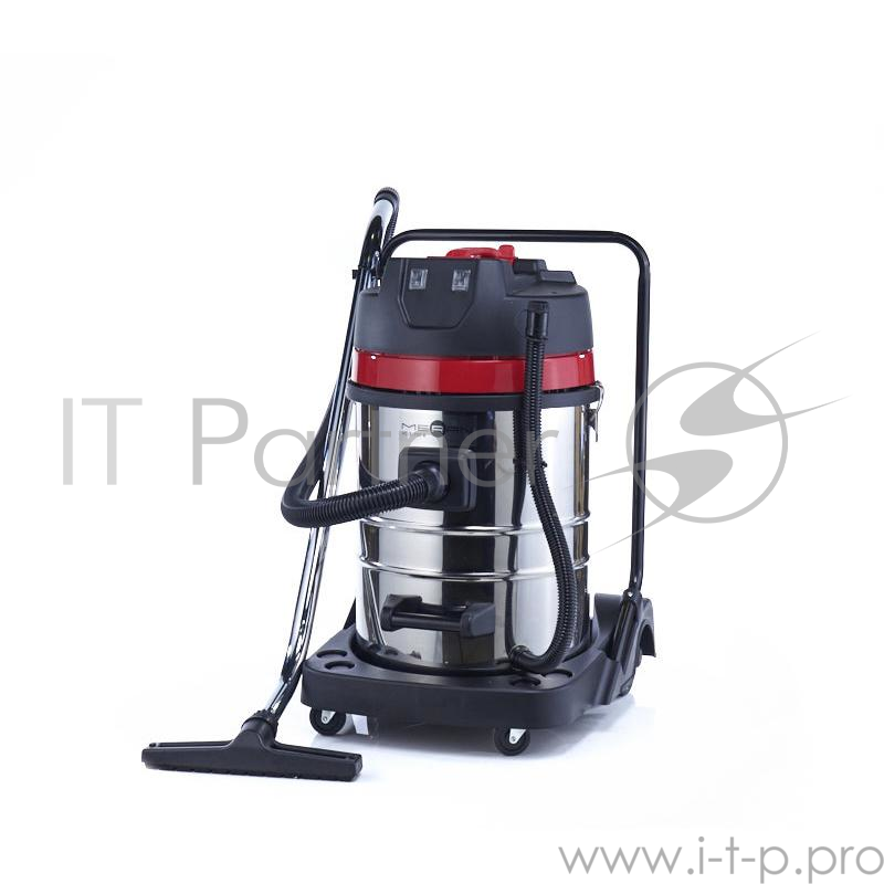 Пылеводосос промышленный MERAN VC 3/100 3000Вт, бак 100 л. Диам. Шлангов 40 мм, в к-те 4 щетки