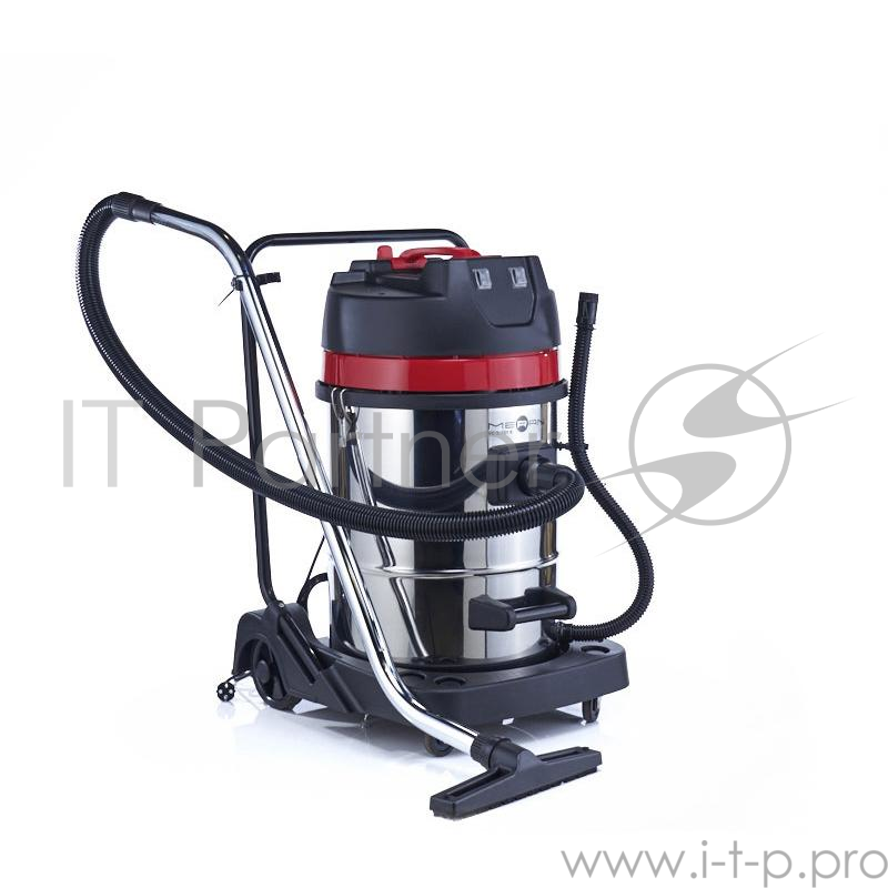 Пылеводосос промышленный MERAN VC 3/100 3000Вт, бак 100 л. Диам. Шлангов 40 мм, в к-те 4 щетки