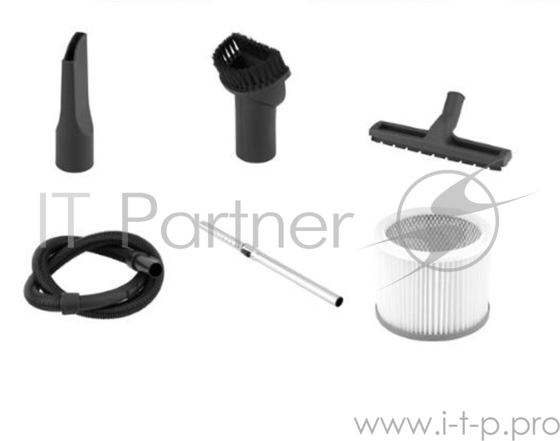 Пылеводосос промышленный MERAN VC 3/100 3000Вт, бак 100 л. Диам. Шлангов 40 мм, в к-те 4 щетки