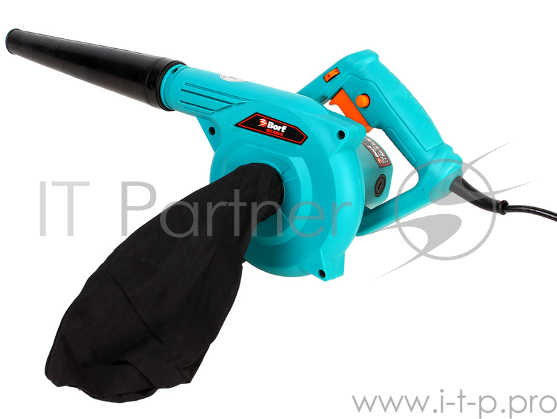 Пылесос электрический Bort BSS-600-R (Воздуходувка) (600 Вт воздуховка регулировка скорости 13000 об/мин 240 м3/час пылесборный мешок)