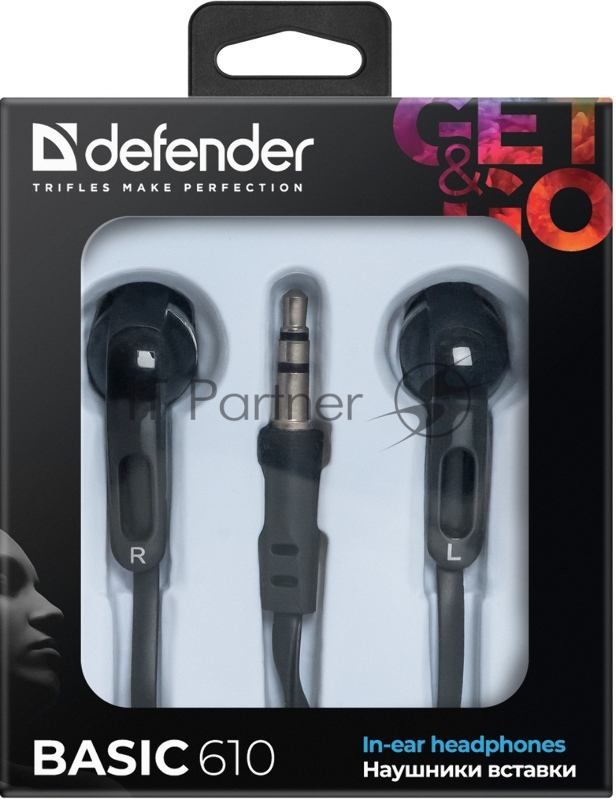 Наушники Defender Basic 610 Black-Silver 63610