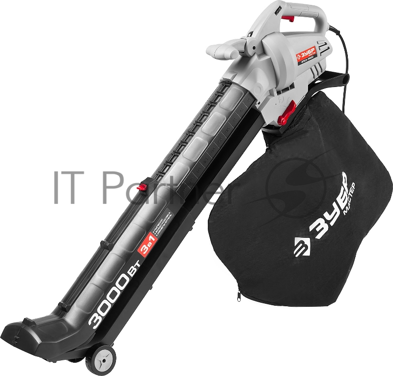 Пылесос садовый ЗУБР ЗПСЭ-3000 3000Вт 8000-15000об/мин 160-270км/ч мусоросборник 45л 13.5м