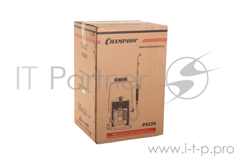 Садовый опрыскиватель CHAMPION PS226 Мощность 0,75/1 кВт/л.с., объем двигателя 25,4 см3, вес 10кг, объем топливного бака 1л, объем бака для раствора 15л, Макс. обороты 9500 обор./мин., расход жидкости при давлении 2MПa 5,1 л/мин., максимальное давлен