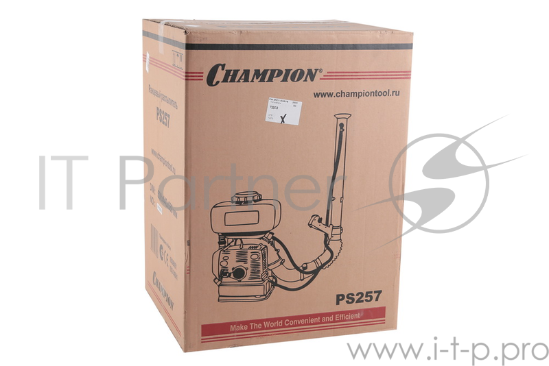Опрыскиватель бензо CHAMPION PS257 2.5кВт 56.5см3 0.14-3.03л/мин бак 14л 9.5кг РАНЦЕВЫЙ