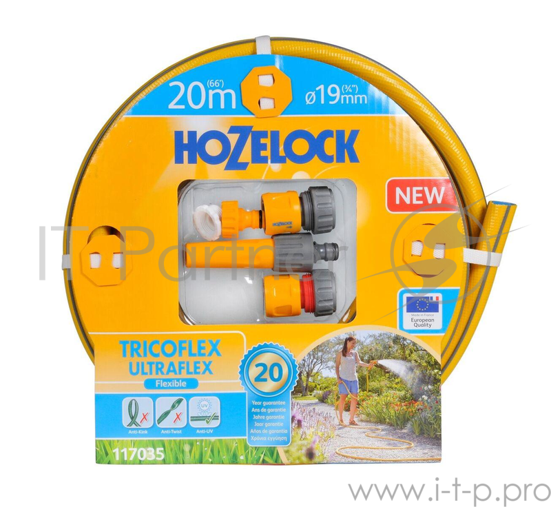 Набор HOZELOCK 117035 TRICOFLEX ULTRAFLEX STARTER SET ДЛЯ ПОЛИВА 19 MM 20 M.