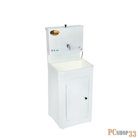 Умывальник дачный, с подогревом, пластиковая мойка, цвет белый