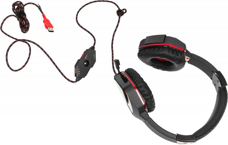 Наушники A4 G501, черно(красные) {Наушники с микрофоном, 2.2м}