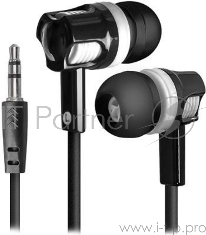 Наушники Defender Наушники вставки Basic 609 черный + белый 63609