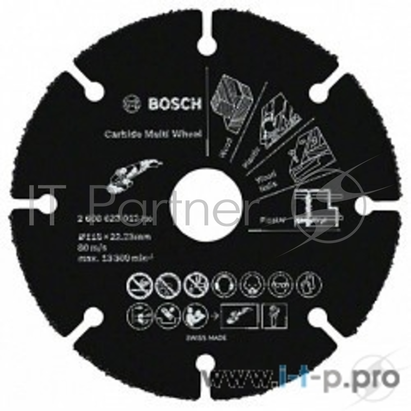 Отрезной диск по дереву Bosch 2608623013 d=125мм d(посад.)=22.23мм (угловые шлифмашины)