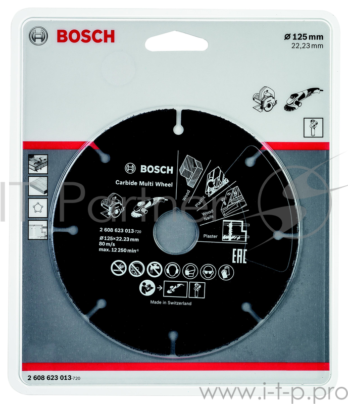Отрезной диск по дереву Bosch 2608623013 d=125мм d(посад.)=22.23мм (угловые шлифмашины)