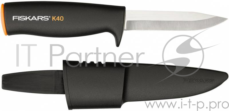 Нож садовый Fiskars K40 большой черный/оранжевый (125860)
