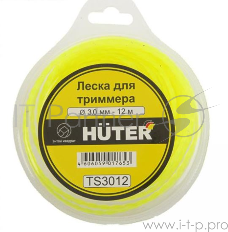 Леска для садовых триммеров Huter TS3012 d=3мм L=12м для Huter GGT-1900S(T) (71/2/3)
