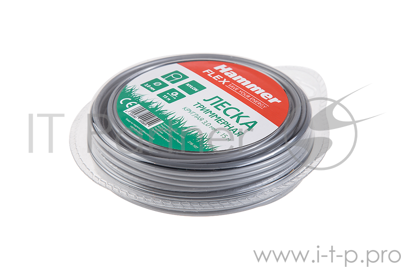 Леска триммерная Hammer Flex 216-107 3.0мм*15м круглый