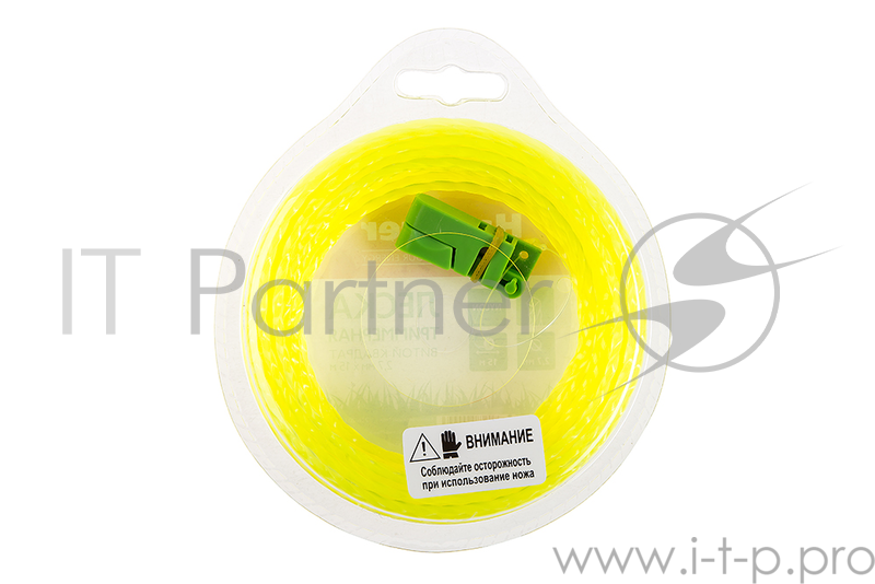 Леска триммерная Hammer Flex 216-203 2.7мм*15м сечение - витой квадрат, нож