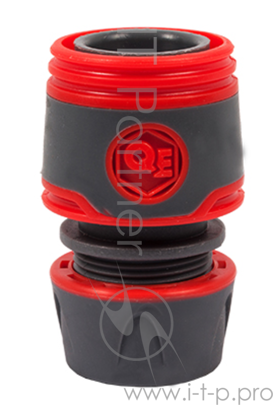 Соединитель QUATTRO ELEMENTI 646-089 быстроразъемный для шланга 1/2'' мягкий пластик аквастоп