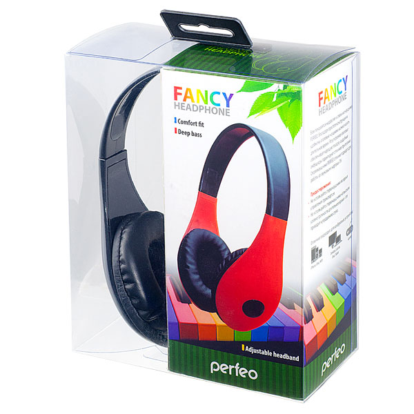 Наушники Perfeo наушники полноразмерные FANCY черные PF-FAN-BLK