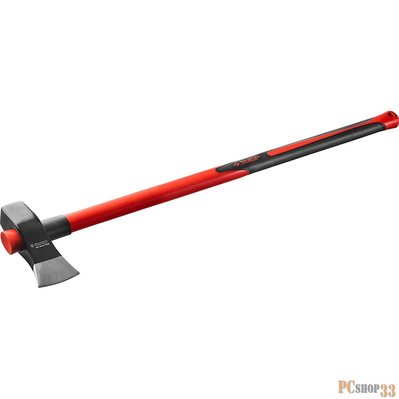 Колун ЗУБР 20623-27 МАСТЕР кованый с двухкомпонентной фиберглассовой рукояткой, 2,7кг/900мм