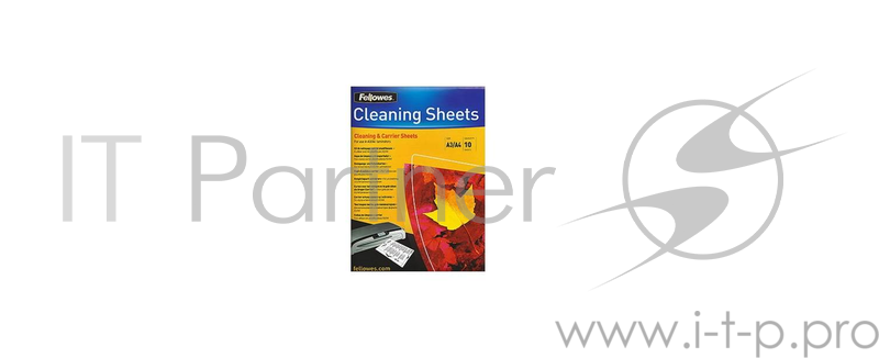 Чистящий лист для ламинаторов Fellowes FS-53206 (комплект 10шт), адсорбирует остатки клея, пыли и грязи с поверхности валов