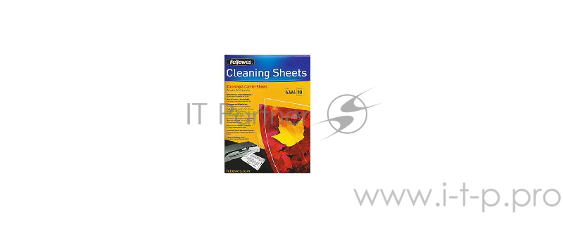 Чистящий лист для ламинаторов Fellowes FS-53206 (комплект 10шт), адсорбирует остатки клея, пыли и грязи с поверхности валов