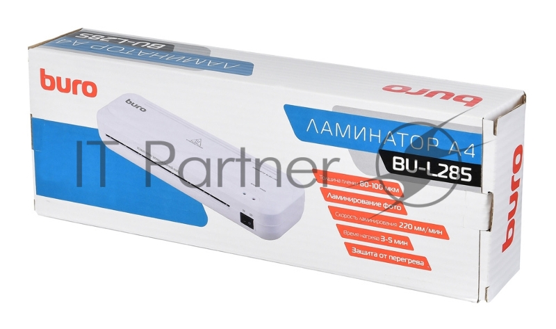 Ламинатор Buro BU-L285 (OL285) A4 (80-100мкм) 22см/мин (2вал.) лам.фото