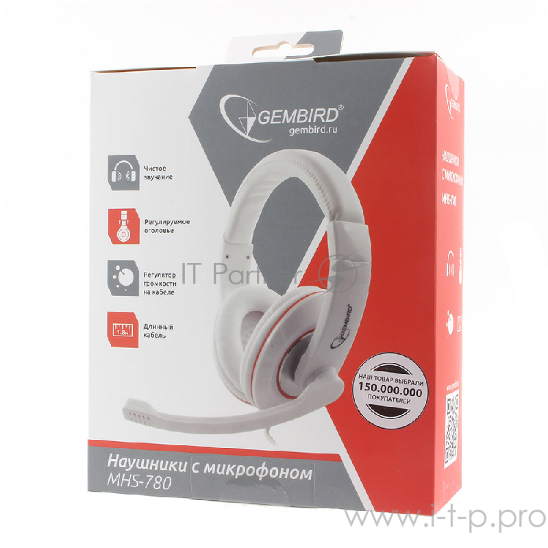 Наушники Gembird MHS-780 Гарнитура стерео ,белый