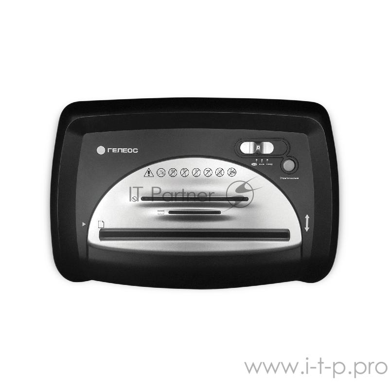 Шредер ГЕЛЕОС УМ30-2 (DIN P-2) фрагмент 5,8мм, 22 листа (70гр./м?), 30 литров, Уничт.скобы,скрепки,пл.карты,CD