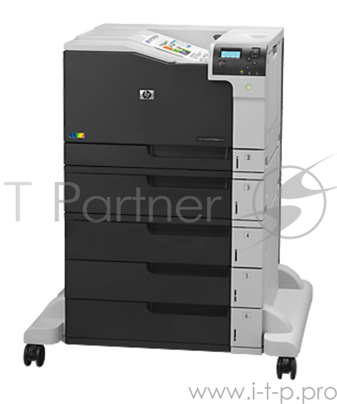 Принтер HP Color LaserJet Enterprise M750xh, цветной лазерный A3, 30 ppm, 600dpi, 1Gb, Enc.HDD320Gb, 6trays 100+250+500+stand 3x500, Duplex, USB2.0/GigEth, 1y warr, replace CE709A)
