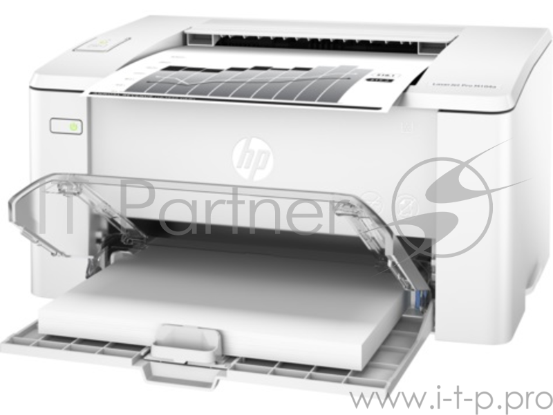 Принтер HP LaserJet Pro M104a RU, лазерный A4, 22ppm, 1200dpi, 128Mb, 1 tray 150, USB, Cartridge 1400pages in box, 1y warr (замена CE651A P1102)
